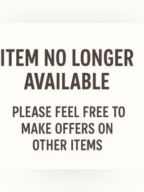 Item is no longer available, feel free to send offers on other items!